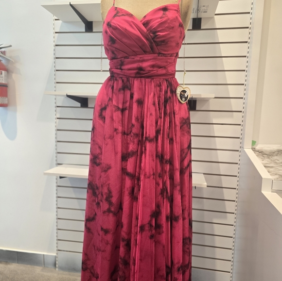 Chivon corset back with slit dress - Picture 4 of 6